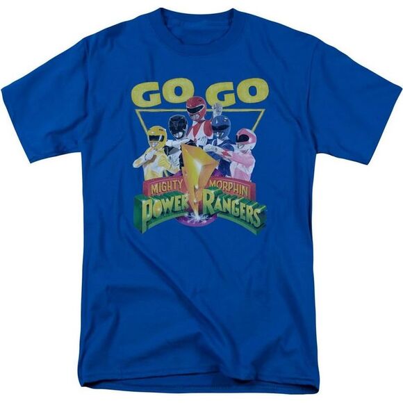 Mighty Morphin Power Rangers Mens Go Go T-Shirt / Royal Blue - Picture 1 of 1